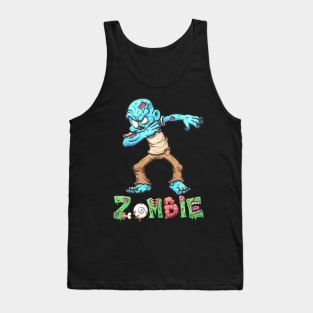 Dabbing Zombie T shirt Halloween Boys Kids Dab Funny Zombies Tank Top